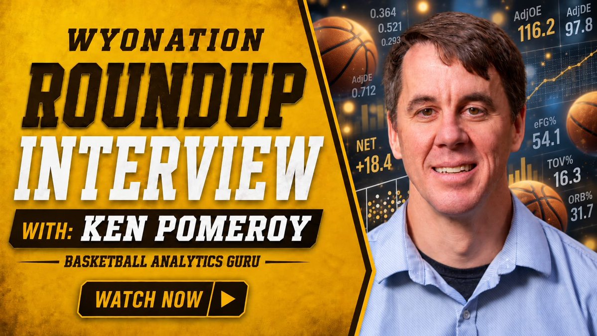 wyoBS's tweet photo. Join me Sunday at 4:00 as @kenpomeroy and I break down Wyoming's staff, team, and schedule.
https://t.co/kpAL58ovXI https://t.co/sCtzIaWtiI