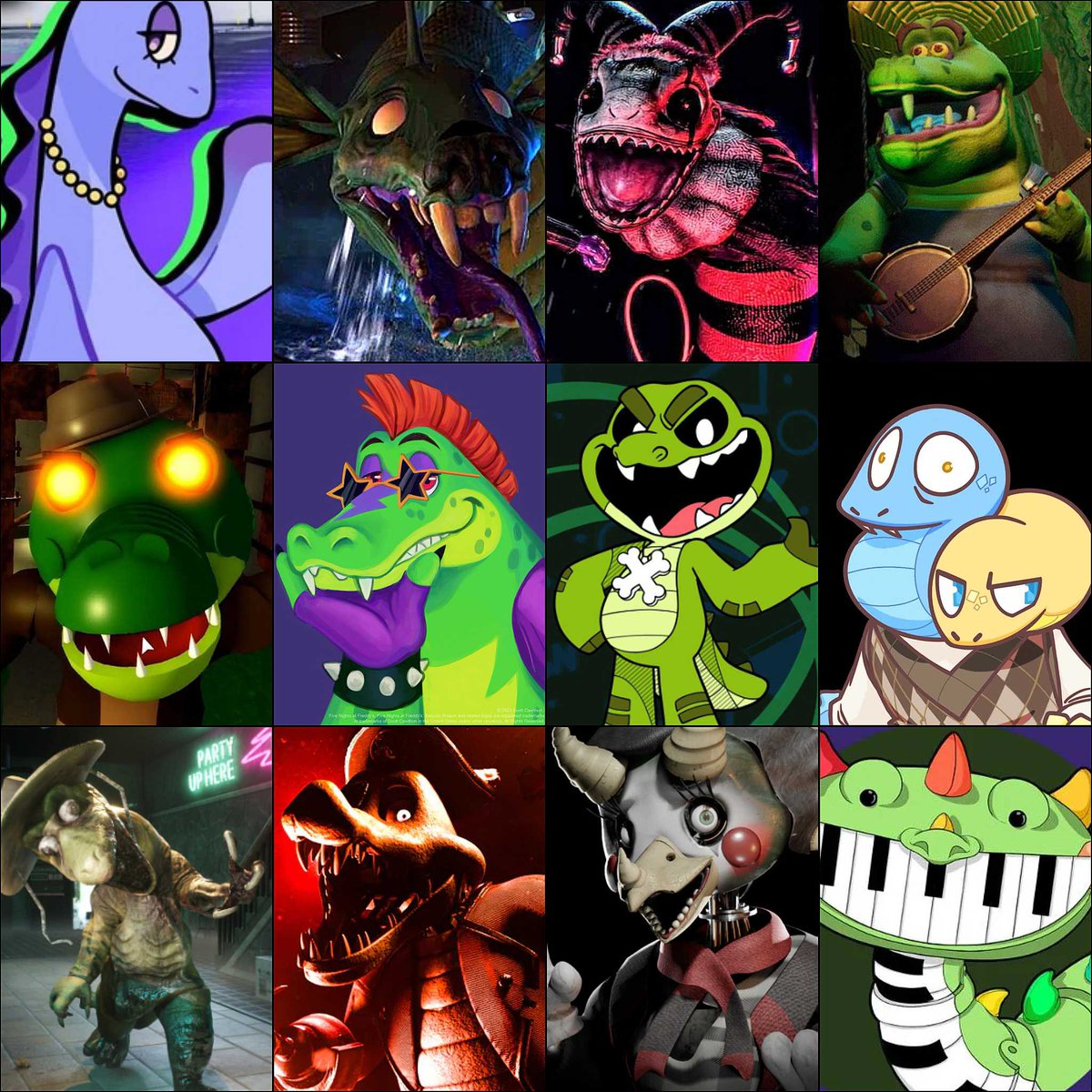 mascotmassacre's tweet photo. Happy International Reptile Day. 🦎 

Which mascot horror reptiles are your favourites? https://t.co/JiBiyYflbC