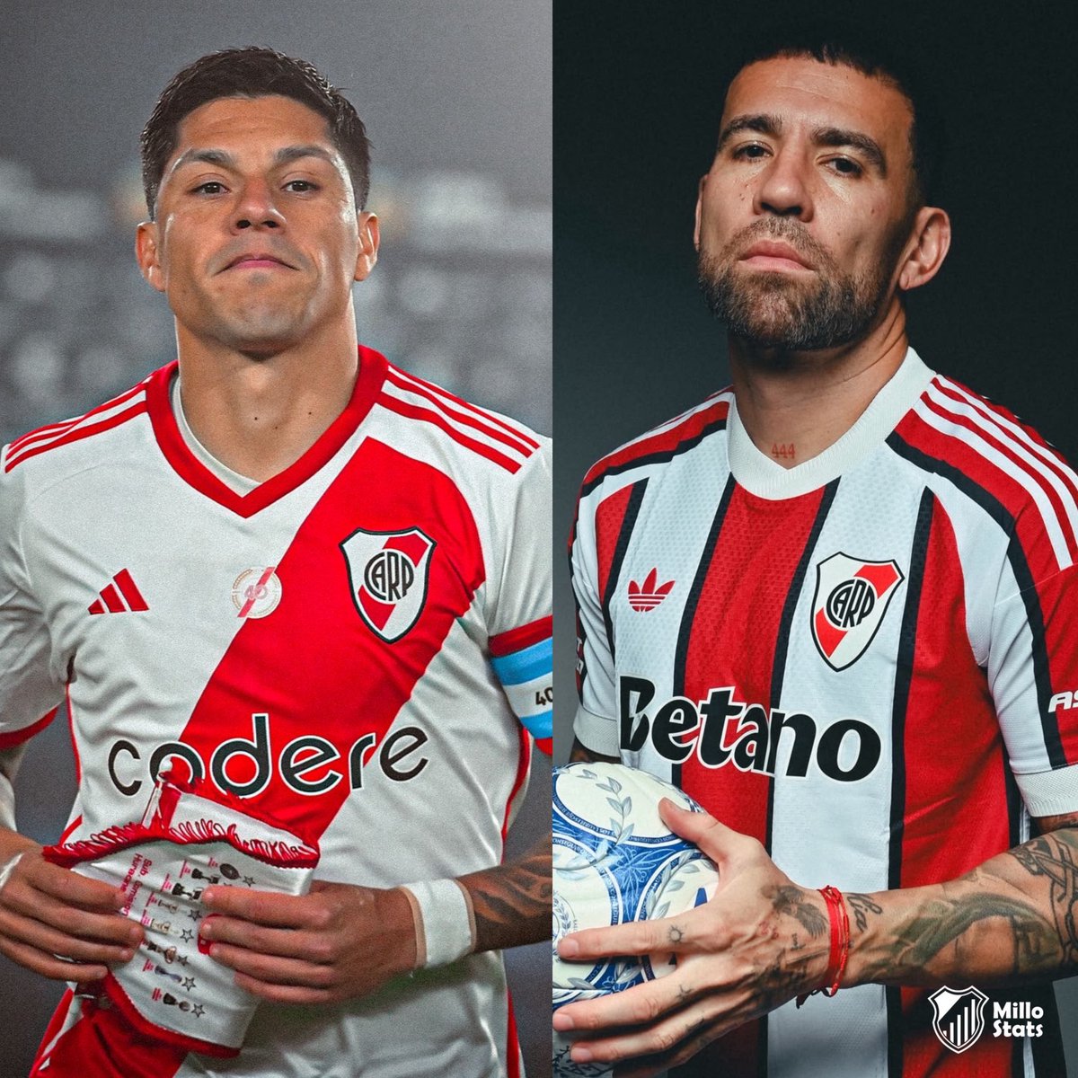 StatsMillo's tweet photo. “CUANDO LLEGÓ NICO AL CLUB LE MANDÉ UN MENSAJE... LE DIJE QUE IBA A SER HERMOSO”

‼️ Enzo Pérez sobre Nicolás Otamendi con @JoaquinTabares en @TyCSports

🗣 “Cuando llegó Nico al club le mandé un mensaje, estuvimos hablando. Le dije que disfrutara del lugar donde iba a estar, que iba a ser hermoso, que es diferente a todos los lugares donde había pasado. Cada lugar tiene su historia

Creo que él, siendo hincha, va a ser un referente como lo ha sido en todos los lugares donde ha estado. Lo iba a demostrar y lo está demostrando... Lo está haciendo muy bien, así que contento, porque si a ellos les va bien, le va bien a River y nosotros estamos felices

En River tenés una exposición mucho más grande que en otros lugares, pero él ha sido capitán en otros equipos, ha sido capitán de la Selección Argentina... Creo que lo mejor es ser lo más natural posible. Obviamente que vas a tener errores porque es parte de esto”