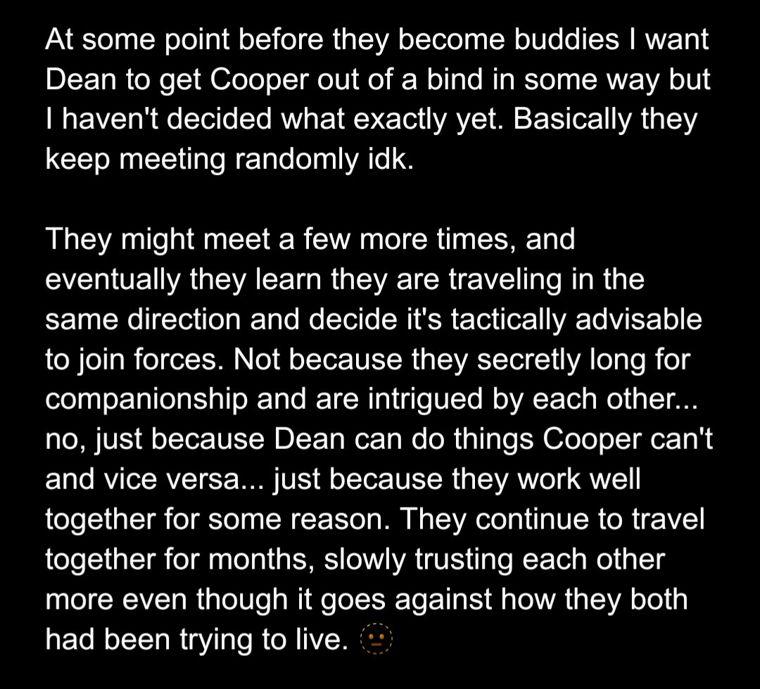 lilacriver13's tweet photo. here is some info i wrote a few months ago about deancoop 😸 it's mostly just kind of me trying to get my thoughts on paper ik it doesn't all add up perfectly https://t.co/6GiV6OzZ03