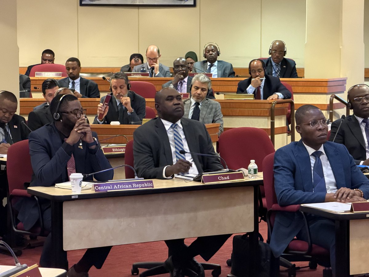 AfricanUnionUN's tweet photo. The #AfricanUnionAtUN hosted an informal consultation between the #AUPSC and the #A3Plus, co-chaired by the #PSC Chairperson for October, H.E. Amb. Churchill Ewumbe-Monono, PR of #Cameroon 🇨🇲 to the #AU, and the #A3 Coordinator, H.E. Amb. Aboubakar Dahir Osman, PR of #Somalia🇸🇴 to the #UN, with the facilitation of H.E. Amb. Bankole Adeoye, Commissioner @AUC_PAPS. The #AUPSC and #A3Plus reviewed preparations for today's 9th Annual Consultative Meeting between the #PSC and the #PBC, the 11th Informal Joint Seminar on 22 October, and the 20th Annual Joint Consultative Meeting between the #AUPSC and the #UNSC on 23 October (#AJCM).

#AUUNCooperation  #AfricaAtUN #Agenda2063