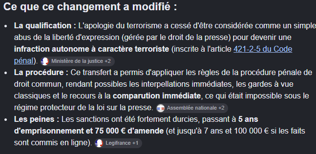 M0riar's tweet photo. @Esban_ Et on n'oublie pas que c'est l'immonde PS avec Hollande qui a sorti le délit d'apologie du terrorisme de la loi sur la liberté de la presse pour l'introduire directement dans le Code pénal en 2014 pour mieux l'instrumentaliser d'abord contre les musulmans puis contre l'opposition https://t.co/mJCJFCQn1V