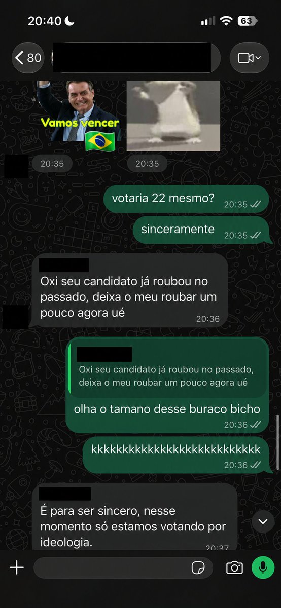 LipeMarinho's tweet photo. Uma conversa sincera com um dos meus melhores amigos, que declarou de vota 22. Entendam de uma vez por todas: Eles não ligam pra corrupção. O buraco do antipetismo é mais embaixo (cortei os nomes com IA, por isso aparece o aviso) https://t.co/iKdRxfZvFh