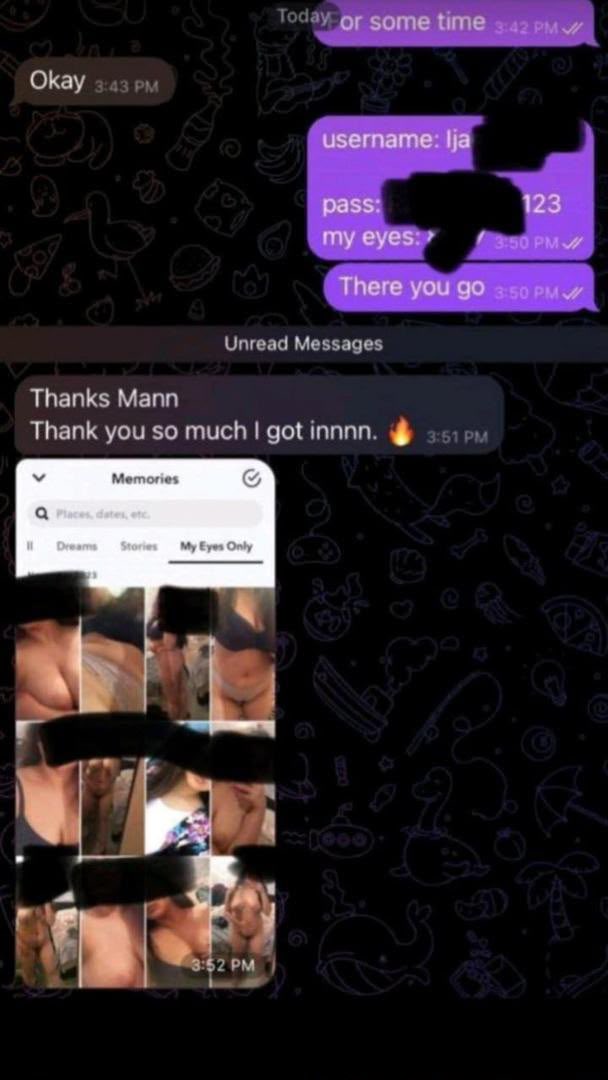 lHzdcKNcjHyDAXt's tweet photo. *%Snapchat hacking fast hack on telegram channel**
I hack all social media recovery and access to iCloud, let’s spy her now ans check what she got on her eyes 👀 only
#snaphack
#Snapgod #snapchatleak #monkeyappgirls #monkeyapp
https://t.co/9ig7NgctTQ https://t.co/aej3GclwHK