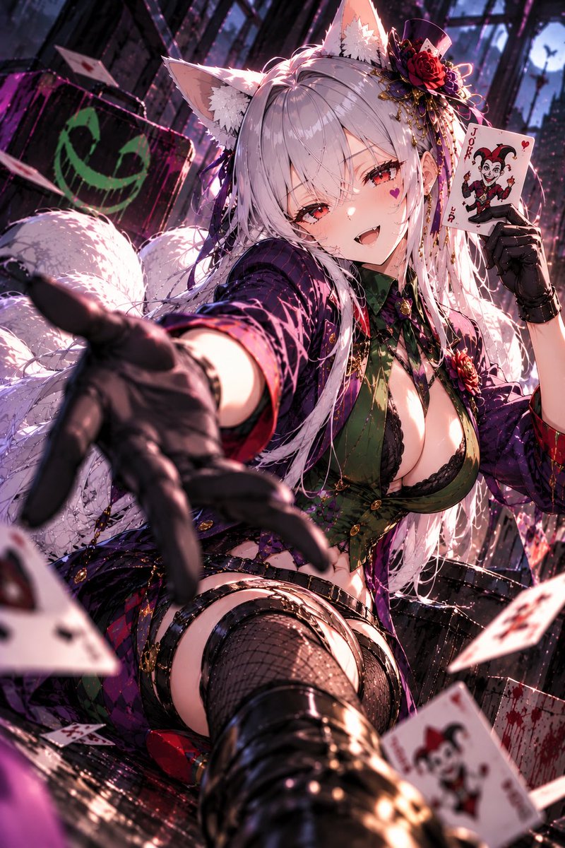rtavi1v6uR9ithY's tweet photo. DCバットマンのジョーカーのイメージでナギを描いてみました！良い感じです！ https://t.co/cF1xXmEt62