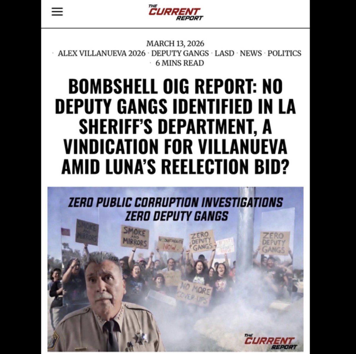 cecewoodsmedia's tweet photo. An alleged tattoo list is now being used to frame the size of LASD “deputy gangs.” Where is the evidence connecting the people counted to misconduct?

LA Public Press’s latest story cites 271 current and former employees with admitted or suspected tattoos, based on a former lieutenant’s description of an internal investigative report.

*The publication acknowledges it has not obtained that report.*

Yet a subheading describes a list of nearly 300 “deputy gang members.”

That is a significant leap.

And here’s some context: 

As I reported in The Current Report in March, the Office of Inspector General’s February 26, 2026 report stated that, to its knowledge, LASD had not identified any group qualifying as a law enforcement gang under Penal Code §13670.

That describes a failure to identify qualifying groups - and it absolutely matters when assessing claims about hundreds of alleged members.

California’s law requires a pattern of on-duty misconduct to establish a law enforcement gang. A tattoo alone does not satisfy that definition. Even the OIG said they don’t have a problem with station tattoos at a @lacountybos meeting earlier this year. 

Release the report. Reconcile the numbers.

Identify the  misconduct and show the evidence. If it’s substantiated, they should be held accountable.

Accountability also includes the newsroom reporting unsubstantiated information as fact.