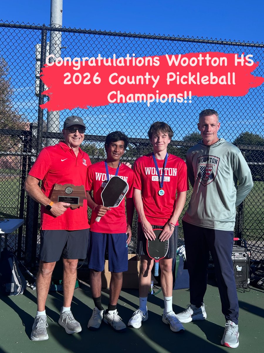 MCPSAthletics's tweet photo. Congratulations @TSWAthletics 2026 County Pickleball Champions! #WeRAISE @mcpsAD @MCPS https://t.co/EbsDx5x8xE