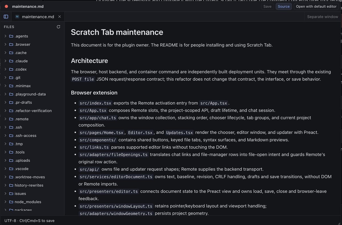 CodingWithAhmed's tweet photo. https://t.co/sXN9D2HAyD

Check out my new remote application, "Scratch Tab" a lightweight editor  that can be used for all of your tasks

@futrxcom https://t.co/RkQqFtlE8r