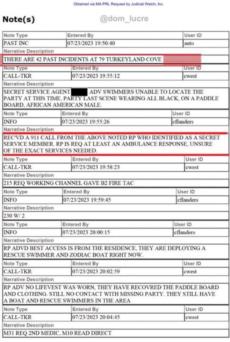 DTruthsQ's tweet photo. 🚨🚨 BREAKING: This is the police report from the mysterious drowning of Barack Obama's chef and alleged lover outside his Martha's Vineyard estate that CONFIRMS there have been 42 PREVIOUS POLICE incidents at Barack Obama's home. I told you so. It looks like the Obamas have some serious explaining to do... But wait, they have strangely been keeping out of the public eye and Michelle has been out of the country hiding with her buddies Tom Hanks and Steven Spielberg. We will continue to break the details of this case that the mainstream media won't as we learn them. Why were the police called to the Obamas' residence FORTY-TWO times? JUSTICE FOR TAFARI CAMPBELL!

THE NEXT DROP WILL BE SHOCKING.
