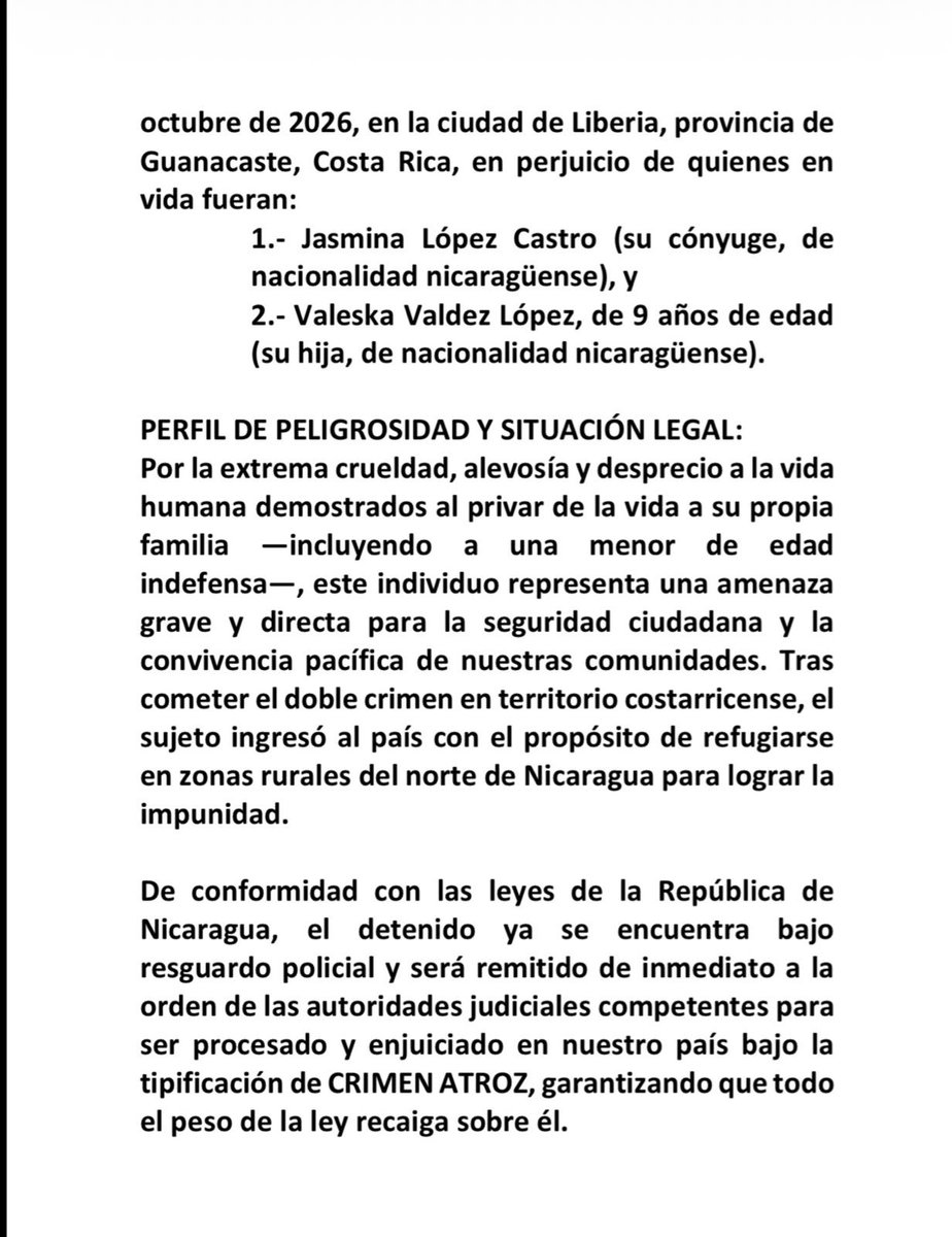 CanDigital2's tweet photo. Policía Nacional emite Nota de Prensa sobre Captura de sujeto, autor de atroz crimen en Costa Rica https://t.co/aGGNaKvd7t