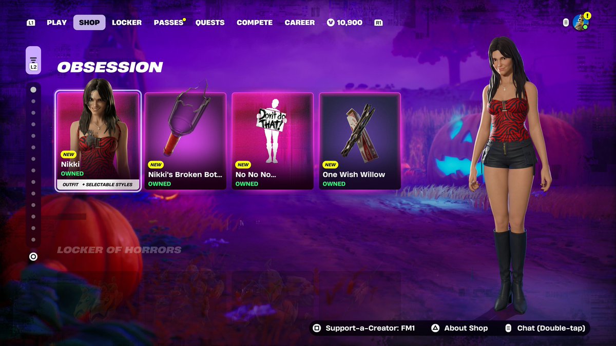 FriendlyMachine's tweet photo. 🔥 OBSESSION "NIKKI" is OUT NOW! 🔥

🛒 SHOP ➡️ https://t.co/CroUQdDs3Z
🛒 BUNDLE ➡️ https://t.co/qdi2irnUHq
🛒 NIKKI ➡️ https://t.co/eGc3FsvemI
🛒 PICKAXE ➡️ https://t.co/xVnqGKj1v8
🛒 EMOTE ➡️ https://t.co/gCL8P6hxMY

Please enter 🔴 Code: FM1 🔴 to support me! #ad https://t.co/EzkLhWAabO