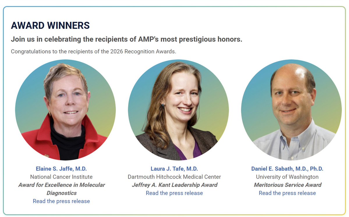 TingZhaoPathdoc's tweet photo. Heading to #AMP2026? Don’t miss the plenary presentations and awards ceremony!
@AMPath  #MolPath  #PrecisionMedicine https://t.co/wsAdrtnNzD