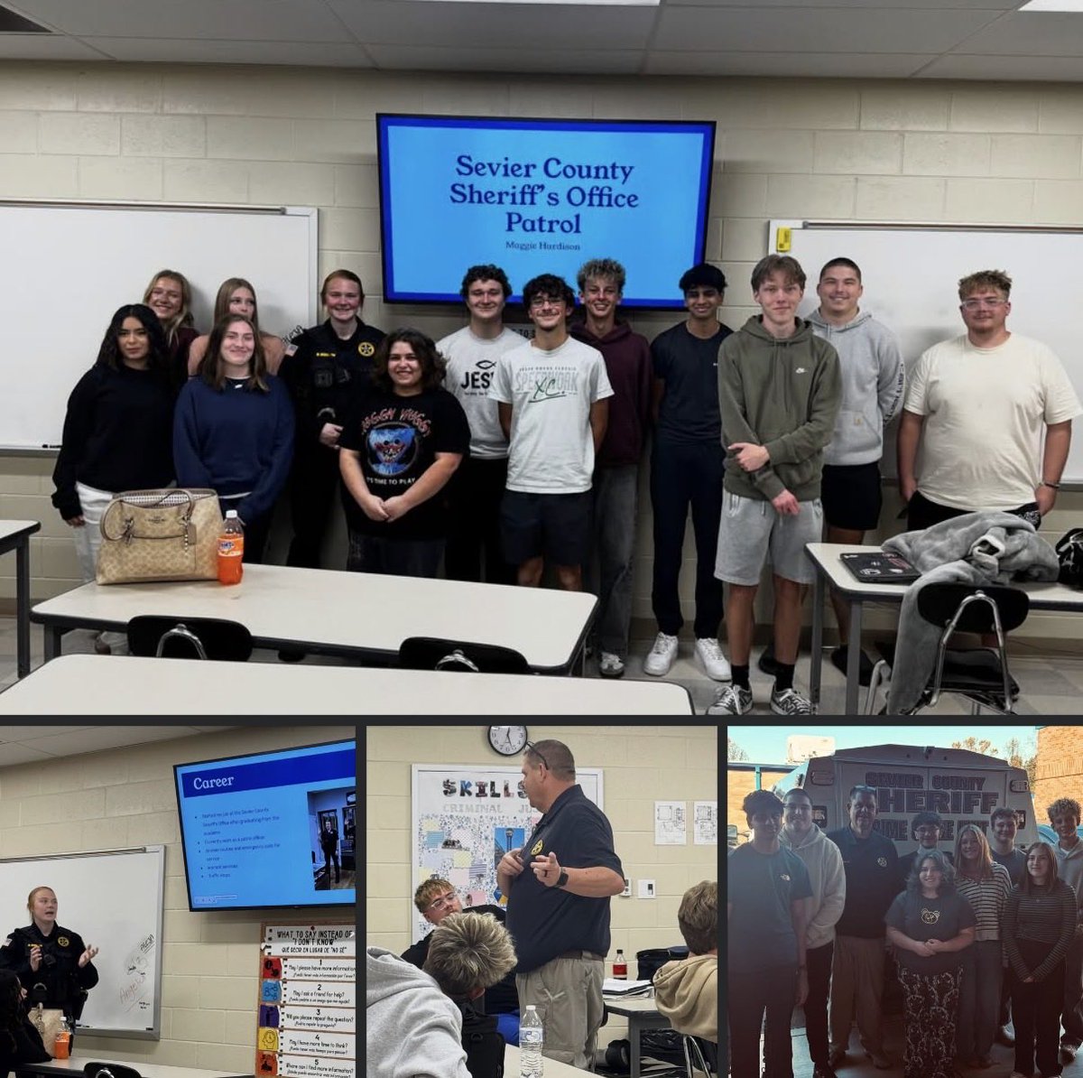 GPHSHighlanders's tweet photo. Great start to the week for GPHS Criminal Justice Program!  

An honor to have Dep. Maggie Hardison. SCSO returns to GP &amp; to speak on Mon.  Tue., Lt. J. Breeden shares dynamics of crime scene investigations.  

Thanks for taking time for our students.  

There’s more coming! https://t.co/yR7WpvvxSo