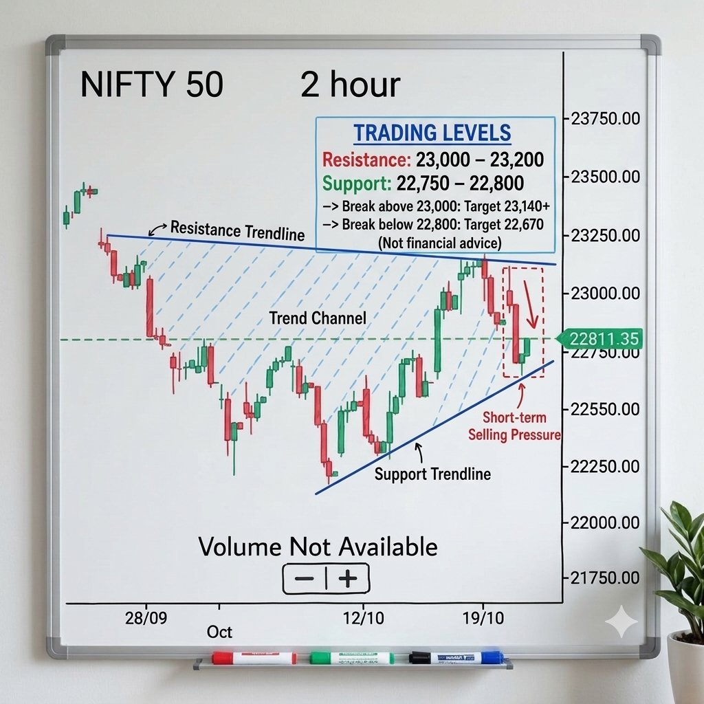 SmartTrades12's tweet photo. 📊 NIFTY 50 Thursday Setup

The index is showing signs of recovery after testing key support

🔹 Key Resistance: 23,000 – 23,200
🔹 Key Support: 22,750 – 22,800

🚀Bullish Trigger: Watch for a sustained move above 23,000 targeting 23,140+.

❤️Bearish Trigger: A breakdown below https://t.co/VcPGbgxNxm