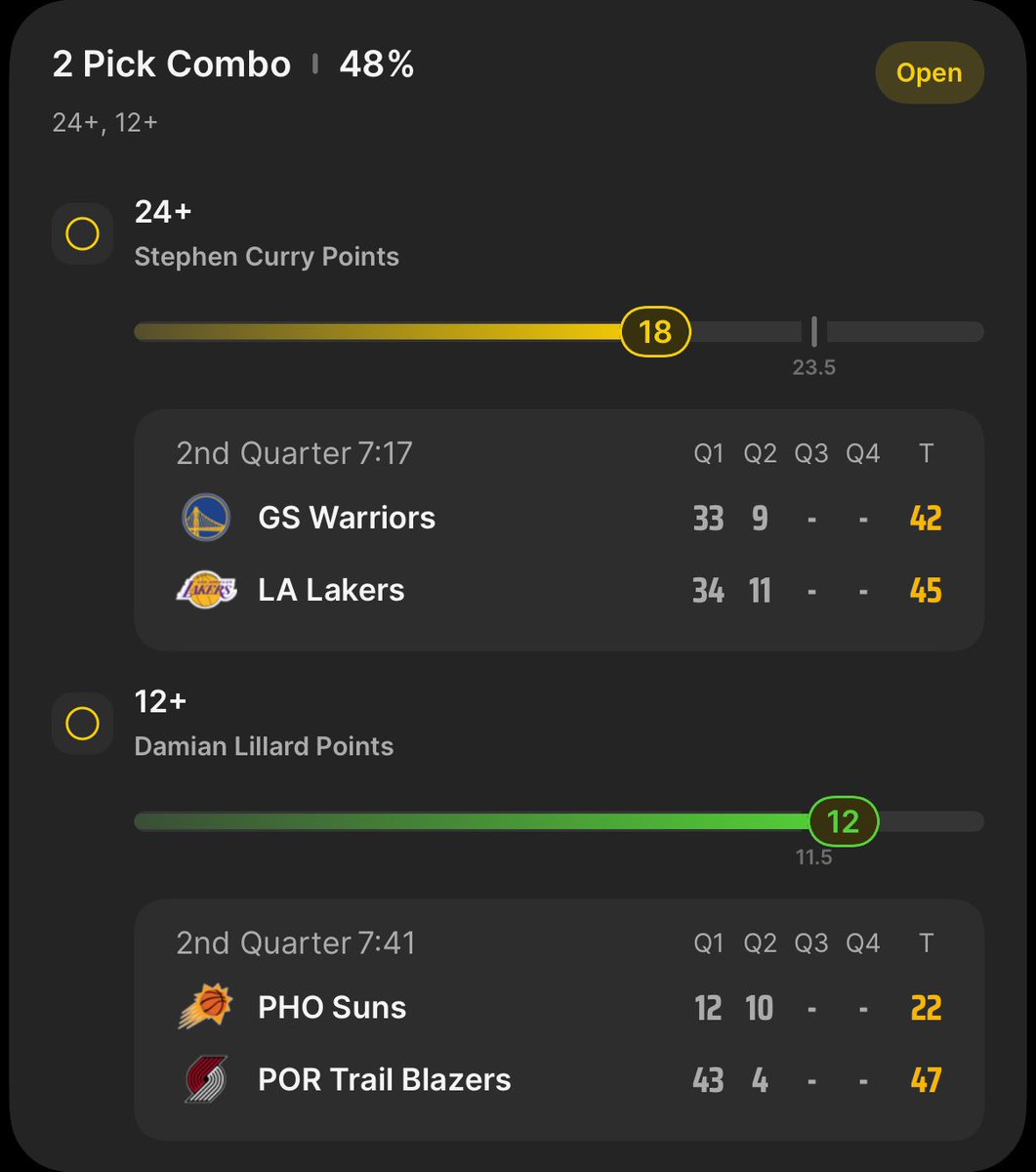 ClutchMetricDFS's tweet photo. Figured this was free 

Dame - fresh off injury probably looking to score a lot first game back.

Steph - is just Steph lol basically back to carrying the whole team. https://t.co/34SkPBhPbj