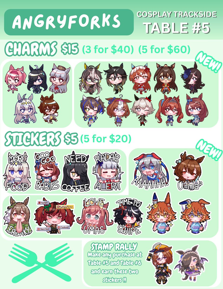 angryforks's tweet photo. hi hi I will be at #cosplaytrackside this weekend !!! Im gonna be at Table #5 so please come stop by and say hi !!! 🐴 https://t.co/dfCbthr7K1
