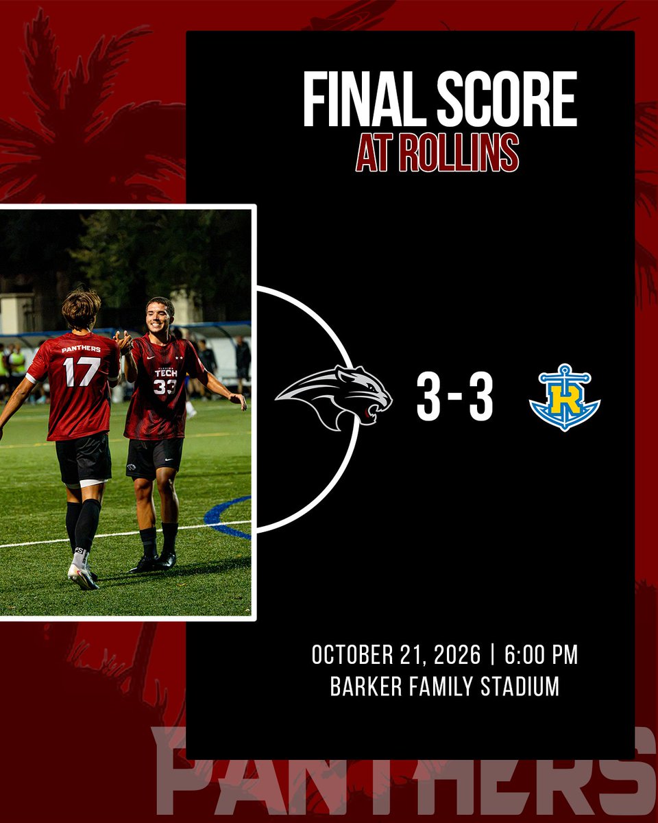 FloridaTechMSOC's tweet photo. Panthers pulled in front but leave with a tie

#GoPanthers | #TechBuilt https://t.co/VY3KtKDacI