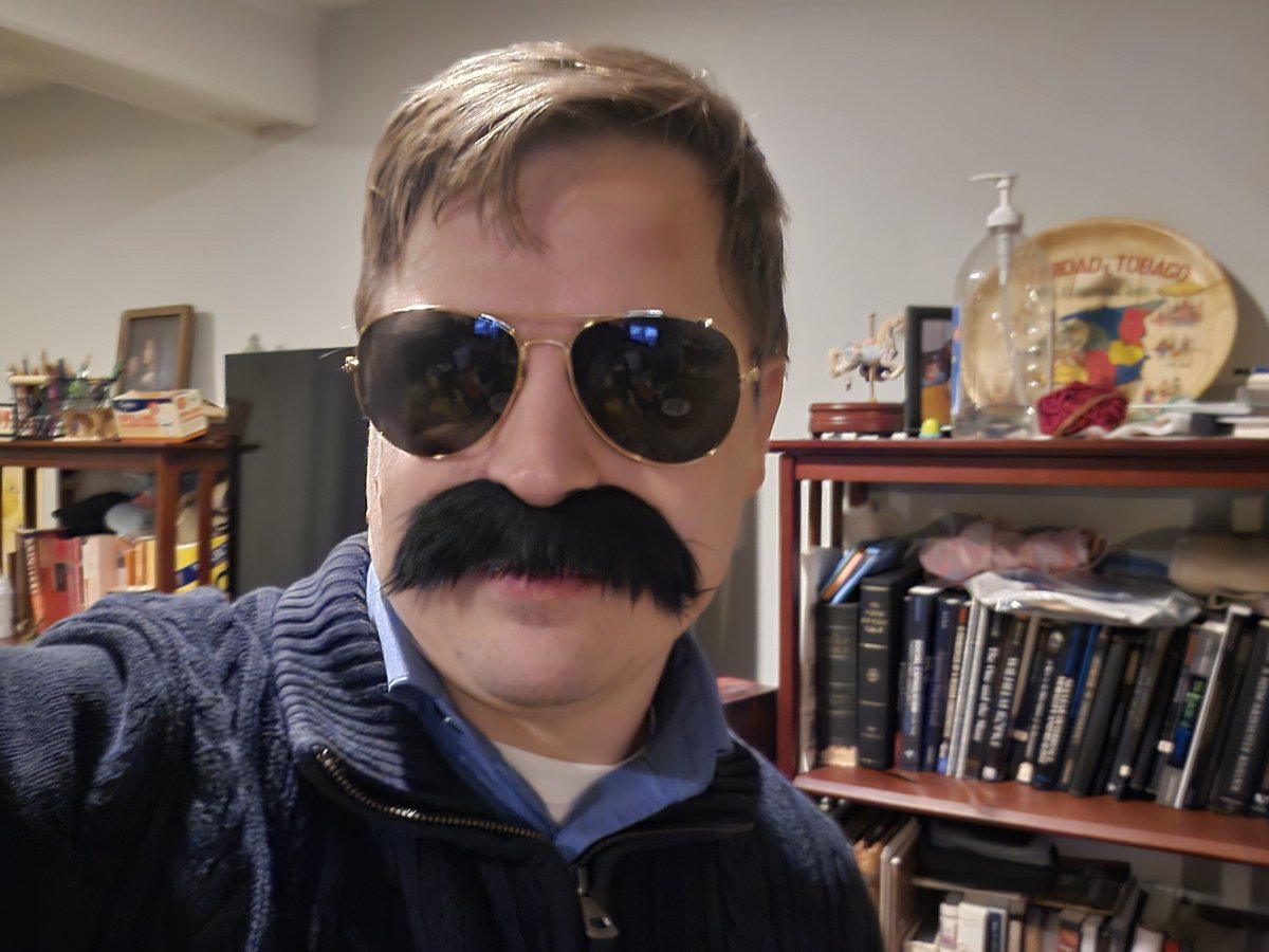 ThomasDHowes's tweet photo. I got the wrong mustache. https://t.co/DsMaSPlC0Z