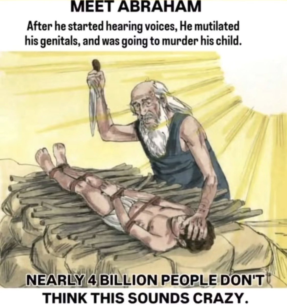 SaulXShimon's tweet photo. Blasphemy! Ancient Jews were totally magical supernatural deities. https://t.co/3Ukss5xEkM