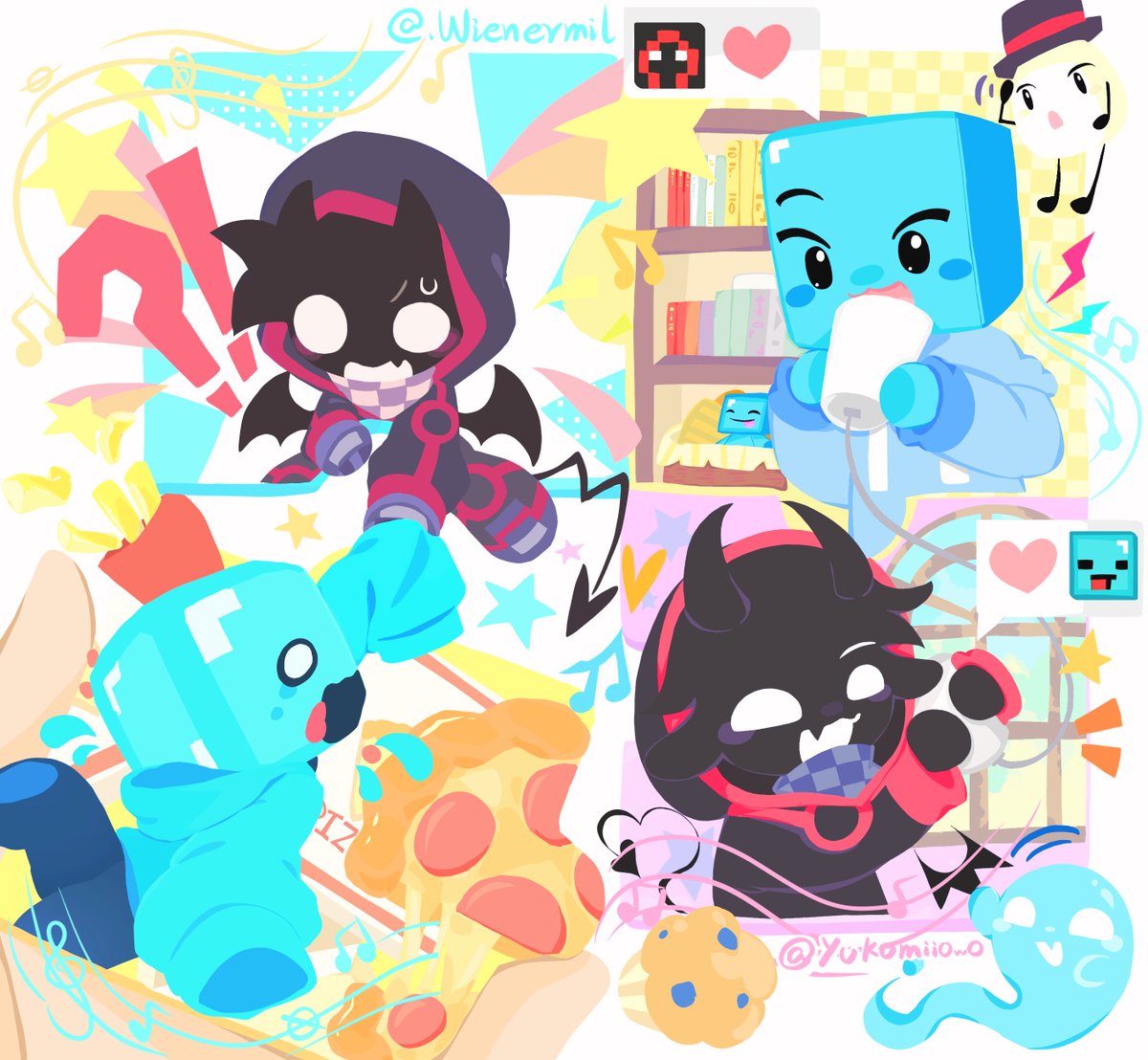 yukomiiOwO's tweet photo. Collaborated with my friend @Wienermil again! She’s so good at combining our art together. This piece uses a four-panel puzzle-style composition, hope you like it!
#skephalo #happytwt #skeppy #badboyhalo #mcyt https://t.co/0GXUZJv9fC
