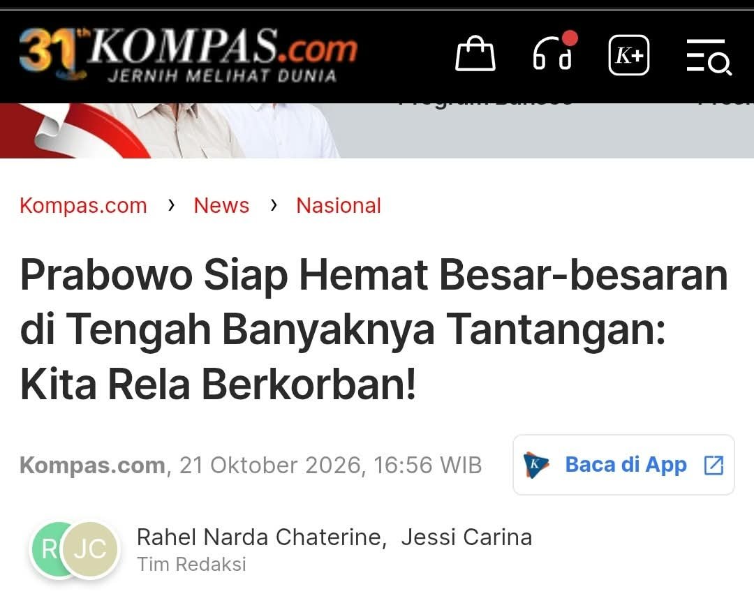 Smash1014314's tweet photo. Guys, siap-siap ya. Katanya Prabowo, negara kita bakal melakukan penghematan besar-besaran.

Kemungkinan dampaknya bisa berupa pemadaman listrik, BBM kosong, air PAM mati, layanan transportasi umum dibatasi, layanan perbankan BUMN dibatasi, layanan kesehatan dibatasi, sampai berbagai layanan pemerintahan lainnya ikut dibatasi. Bahkan, yang paling parah, bisa ada pengurangan pegawai di instansi pemerintah dan BUMN.

Prabowo enteng banget ngomong soal “hemat”. 😭 Katanya sih lebih milih melawan MSCI daripada berempati sama kehidupan rakyatnya sendiri.