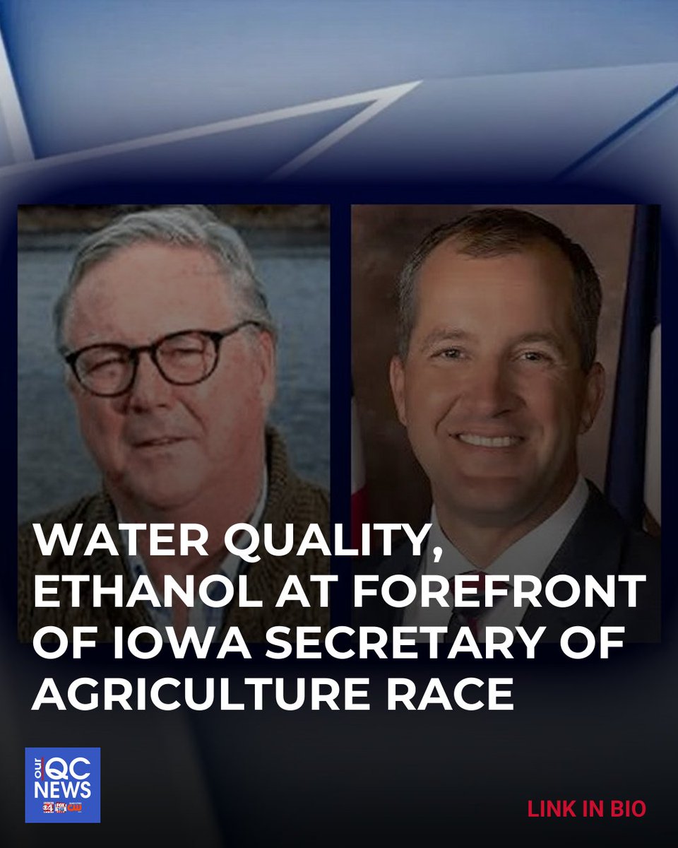 WHBF's tweet photo. Water quality, ethanol at forefront of Iowa Secretary of Agriculture race (Link in bio) https://t.co/wBC2wwPdJe