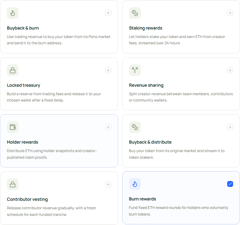 HookableXYZ's tweet photo. Burn rewards use a fixed ETH budget for each round. Participants choose how many tokens to burn; when a 1 to 30 day round closes, claims are proportional to each wallet's share of the tokens burned in that round. Fees received after it opens are held for a later round, so the current budget cannot change mid-round.

https://t.co/9TcJVmBfxj
