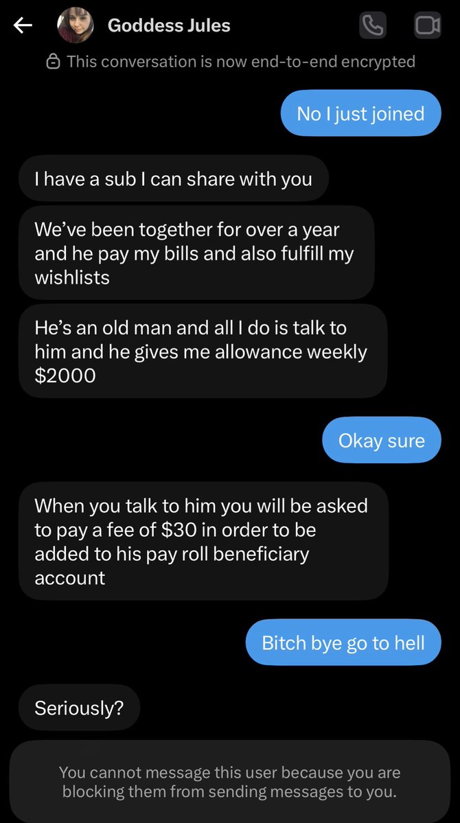 Angelonearth91's tweet photo. Beware of scammers ladies https://t.co/FSaoNMEywN