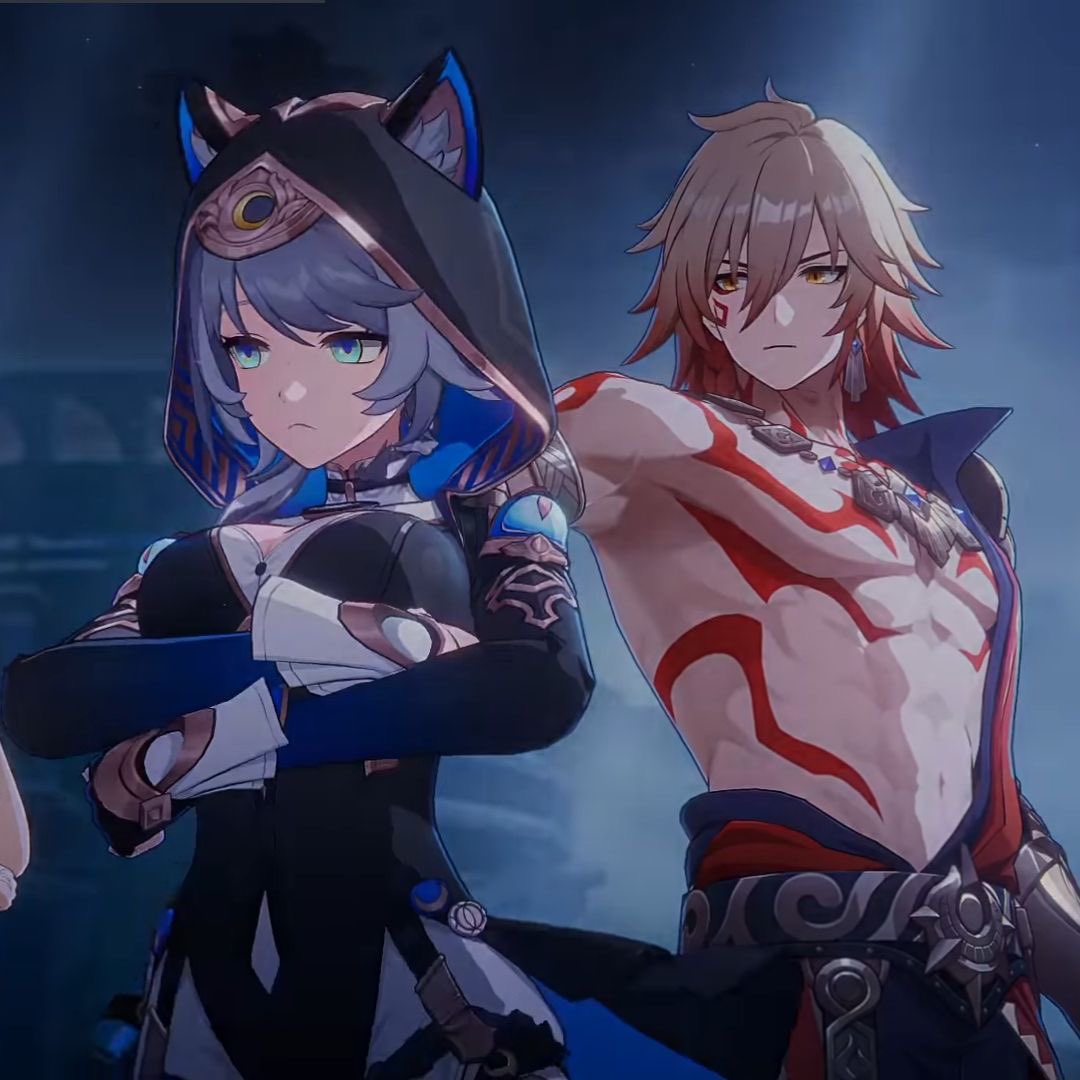 lunatimekeeper's tweet photo. We should’ve gotten more of this duo. amphoreus calamity kitties https://t.co/yIMLVSPK5u