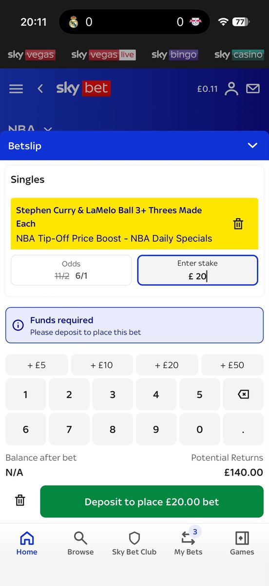 Jacob66709042's tweet photo. Someone at Skybet is getting fired😭. Noticed this price error earlier today. Sky were giving 6/1 for something that should’ve been around 4/6 max stake £20, not sure how many people got on it but looking like it’s coming in https://t.co/YtBej7v5kL