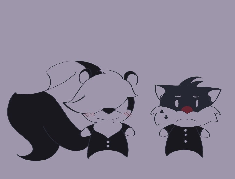 Bittertastlol's tweet photo. Pitu le pew from the yandere au #yandere #Pituvester #sylvester #fanart #artdump #au https://t.co/BlRIERYcKt