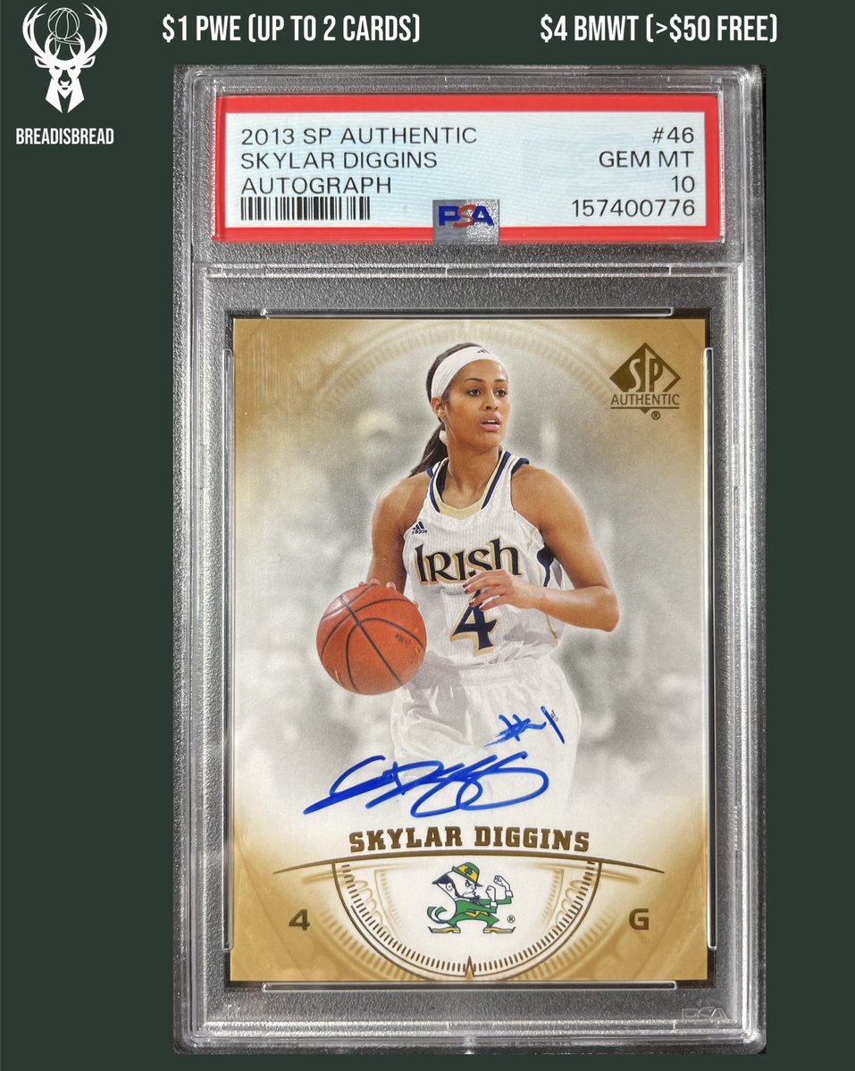 breadisbread_'s tweet photo. Skylar Diggins
SP Authentic Rookie Auto PSA 10
$175

Reply take to claim. Sale ends 10/22 https://t.co/JlTI3xF0gT