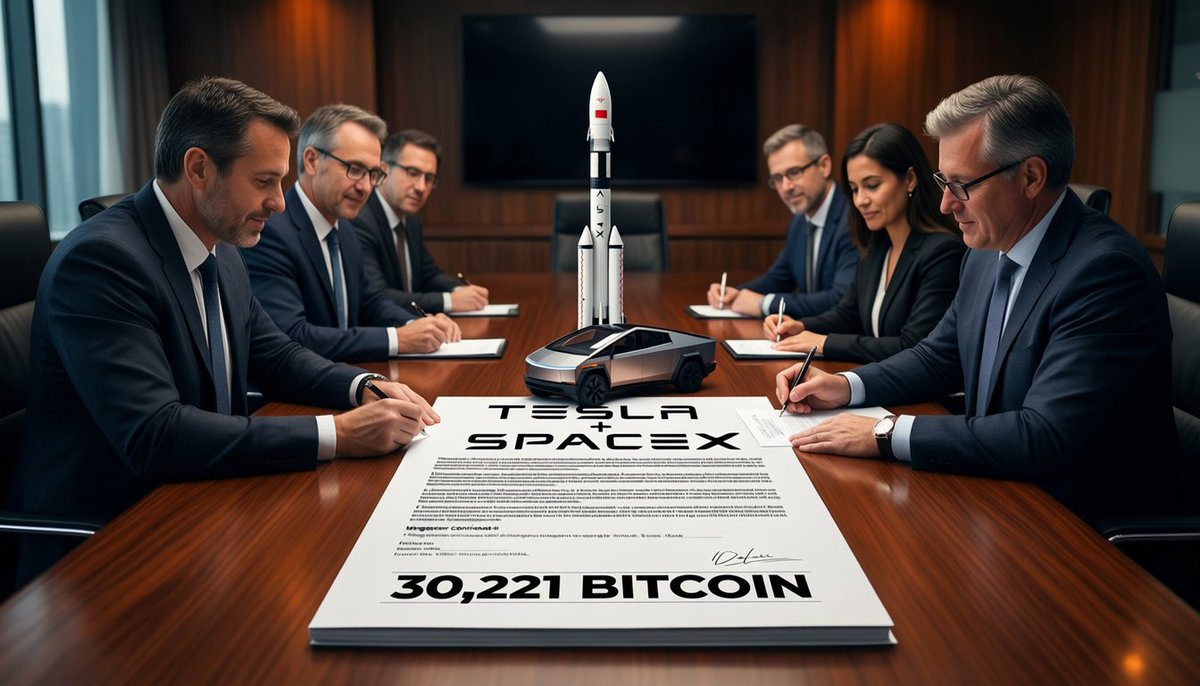 CryptoverseEu's tweet photo. 🚨 BREAKING: A potential Tesla and SpaceX merger would consolidate over 30,000 Bitcoin into one corporate entity. While the move creates a massive treasury, regulatory hurdles and differing crypto strategies remain significant… $BTC #Bitcoin #Crypto https://t.co/czLhNegc9M