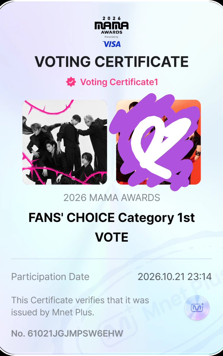 EQyllnz's tweet photo. 1022✅
moa last vote todayyy hwaitingg 💕🎀

#tomorrowxtogether 
#2026MAMAVOTE https://t.co/MbmZPzjPQo