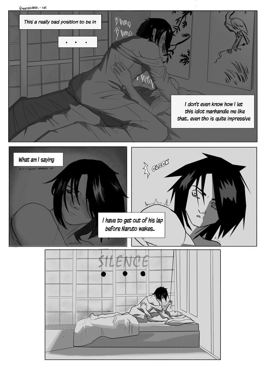 wangxianpi's tweet photo. there's only one bed (6/??)
waking up to THIS sasuke, naruto is so lucky
#narusasu #snsmonth https://t.co/N0msBAbldL