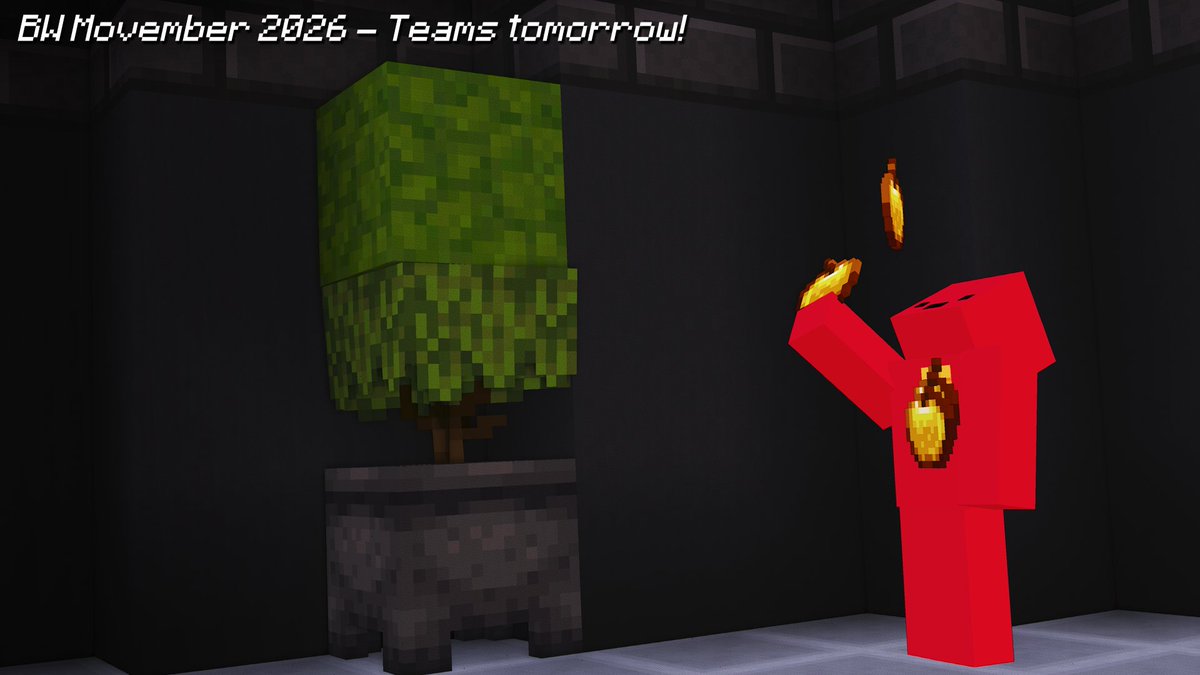 BlockWarsEvent's tweet photo. In 24 hours, the first 5 teams for Block Wars Movember 2026 will be revealed!

These announcements will include the German team, Dutch team and Joe Bartolozzi's team 🤩

Which team are YOU most excited for? 👀 https://t.co/pg9npBr76w