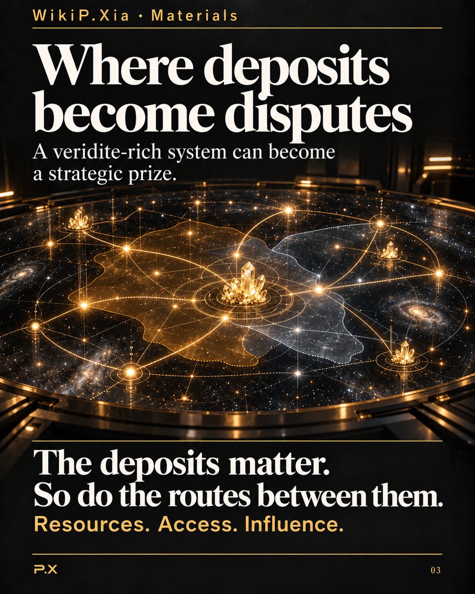 pxuniverse's tweet photo. Veridite makes faster-than-light travel possible. That makes its deposits worth fighting over.

You find one on an uninhabited world.

Reveal it, sell the coordinates, or keep it secret?

A glimpse into P.X lore:
https://t.co/BuxfQZqjwE https://t.co/3sbokzBYft