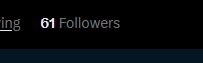 bigsniffa3D's tweet photo. umm umm um.. ium going to bed and.. this number is gettijng scarily big TwT
I'M SO SCAREDDD YOU'RE ALL SO LOVELY AND THANK YOU FOR FOLLOWING BUT AHHHHH @ w @

goodnight to my 61 lovely followers!!! >w< https://t.co/JuZDZIdrWT
