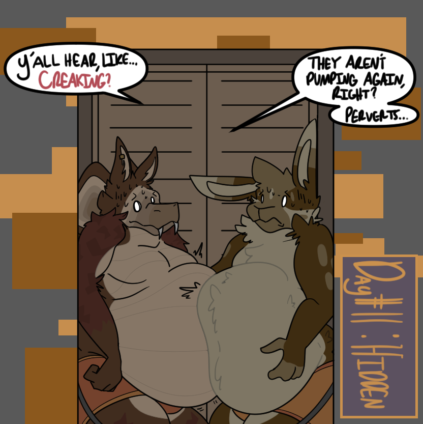 boxsynonym's tweet photo. Day 11: Hidden!

After a quick game of spin the bottle, these two "unlucky" participants find themselves in the closet and with a pump running...I wonder who's going to open the closet first and see this cramped sight..

#boxinflatober2026 https://t.co/pjxRT3eVOT