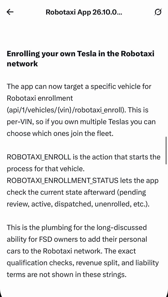 wholemars's tweet photo. This just hit the latest Robotaxi app update. 

They’re sandbagging https://t.co/aWzPFIxvJS