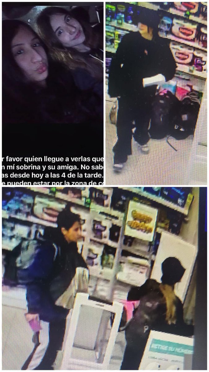 CanalQuilmes's tweet photo. 🛑 Búsqueda desesperada 🛑

Las jóvenes  Felicitas Benitez  y Juana Schianchi, con domicilios en Claypole, perdieron contacto con sus familias esta tarde y son buscadas con desesperación. 

La última vez fueron vistas  en Constitución.
Lo último que se sabe es que compraron en el Farmacity de la calle Brasil.

Felicitas  estaba vestida con campera de joggin grande azul, un pantalón negro deportivo con franja blanca al costado y zapatillas rosas.

✅ Cualquier información comunicarse al 1162014635  o al 11 3071-0227