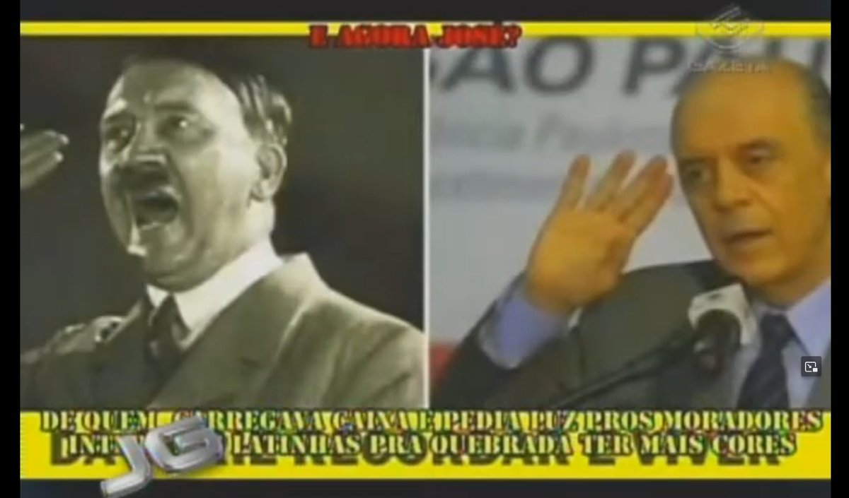 RodrigoLeao's tweet photo. PT, 2012... comparando Serra a Hittler. 

Isso num vídeo da campanha de Haddad... num clipe de um cantado por um rapper. 

O modo de operação é sempre igual. https://t.co/J7vZH6Qemh