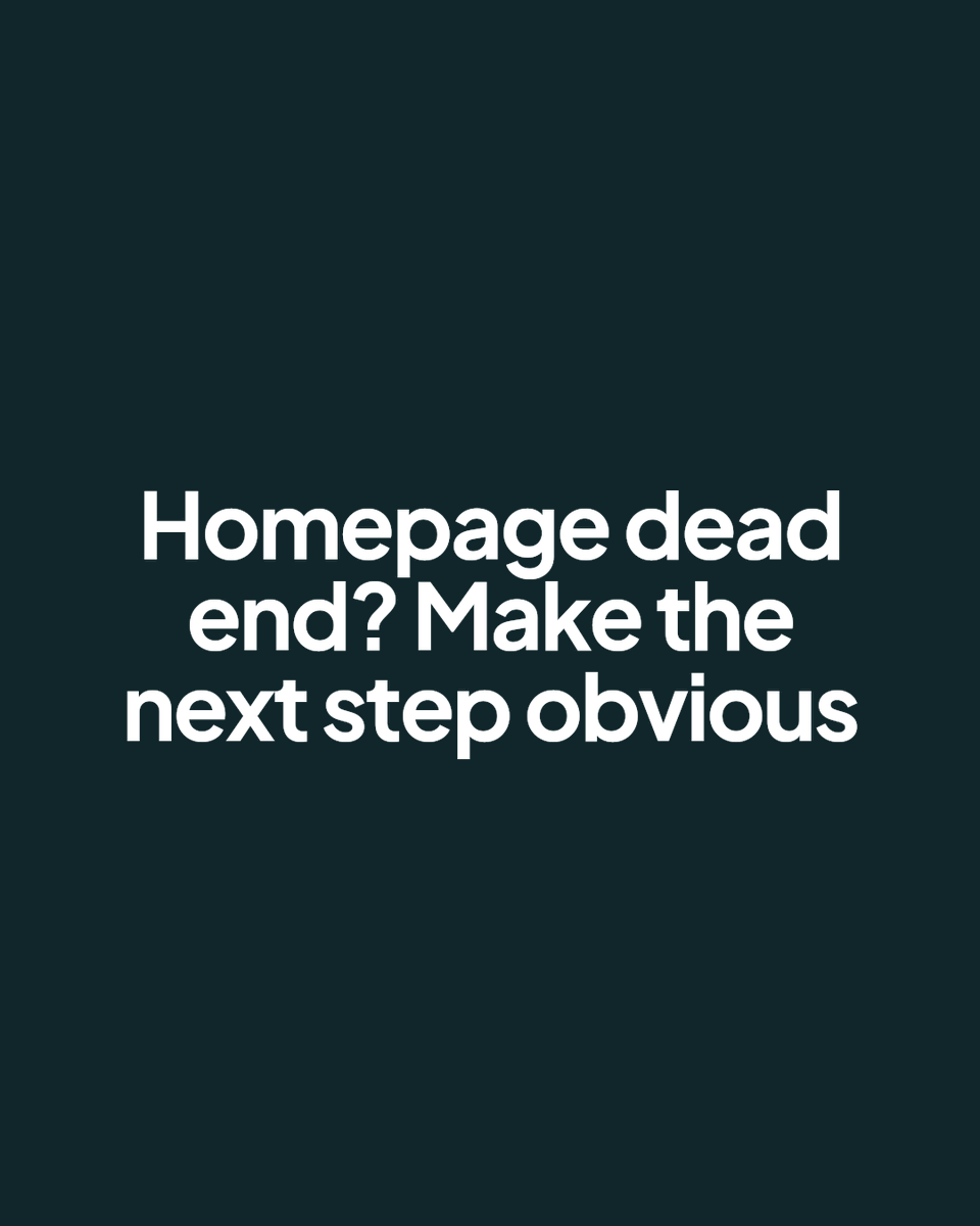 defyn_digital's tweet photo. Homepage feeling like a dead end?

Make the next step obvious. One clear CTA, a short benefit-led line, and proof near the action. If people have to hunt, they leave.

https://t.co/ZKLOtPxH4V #webdevelopment #wordpress #shopify #creativeagency #webhosting https://t.co/hm2m9bkkba