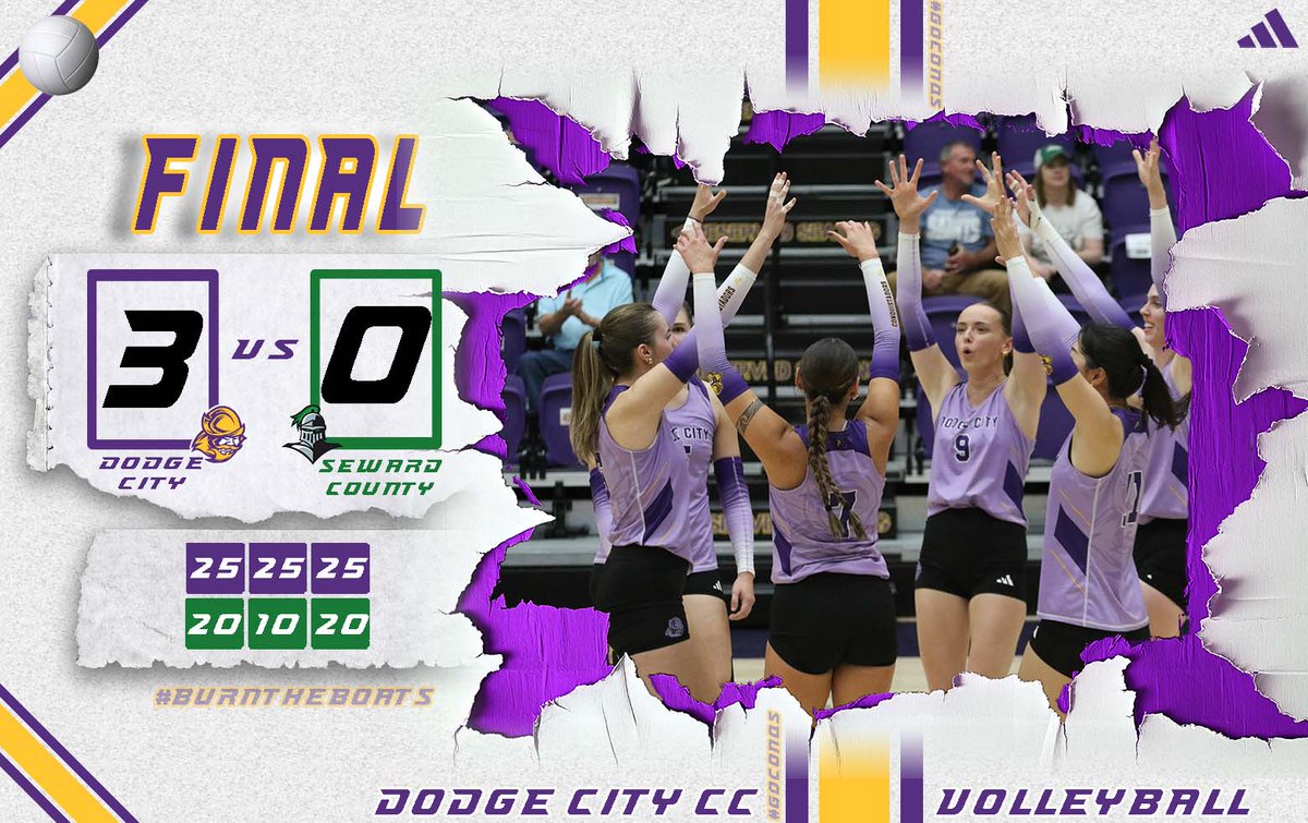 GoConqs's tweet photo. 🏐Volleyball | #GoConqs

FINAL | 3-0 Dodge City

@GoConqsVB take care of business at home against Seward County in straight sets (25-20, 25-10, 25-20)....Conqs move to 24-5 &amp; 13-1 in KJCCC #BurnTheBoats

Conqs riding a 9-game win streak https://t.co/P8oH1z1MBr