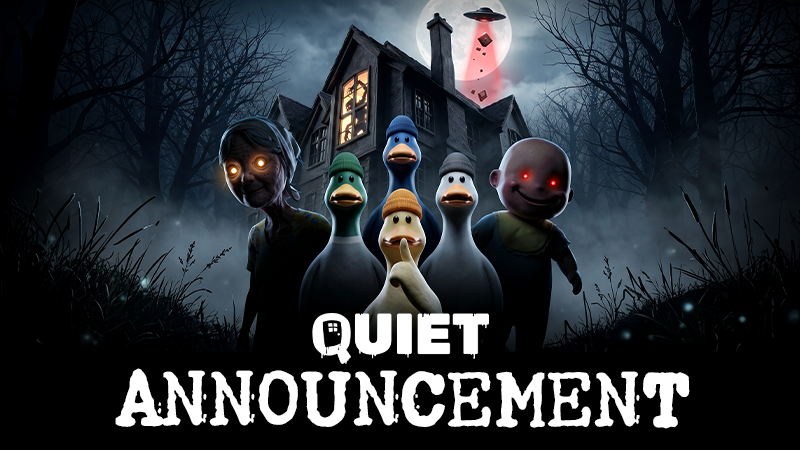 QUIET__Official's tweet photo. 🦆 The QUIET demo is out!

Highlights:
- Stealth co-op: one noise and Grandma comes for you
- DUCK OUT! Knock friends off the platform
- Limited-time Halloween skins

Download the demo on the QUIET Steam page and don't forget to wishlist the game! 💚 

See the full notice in the comments!