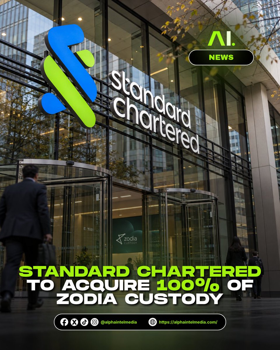 AlphaIntelMedia's tweet photo. 𝐒𝐭𝐚𝐧𝐝𝐚𝐫𝐝 𝐂𝐡𝐚𝐫𝐭𝐞𝐫𝐞𝐝 𝐢𝐬 𝐛𝐫𝐢𝐧𝐠𝐢𝐧𝐠 𝐜𝐫𝐲𝐩𝐭𝐨 𝐜𝐮𝐬𝐭𝐨𝐝𝐲 𝐢𝐧-𝐡𝐨𝐮𝐬𝐞! 🏦 

The global banking giant has signed definitive agreements to acquire 100% of Zodia Custody, integrating regulated digital asset operations across five global jurisdictions into its Securities Services division.  

#StandardChartered #ZodiaCustody #CryptoCustody #AlphaIntel