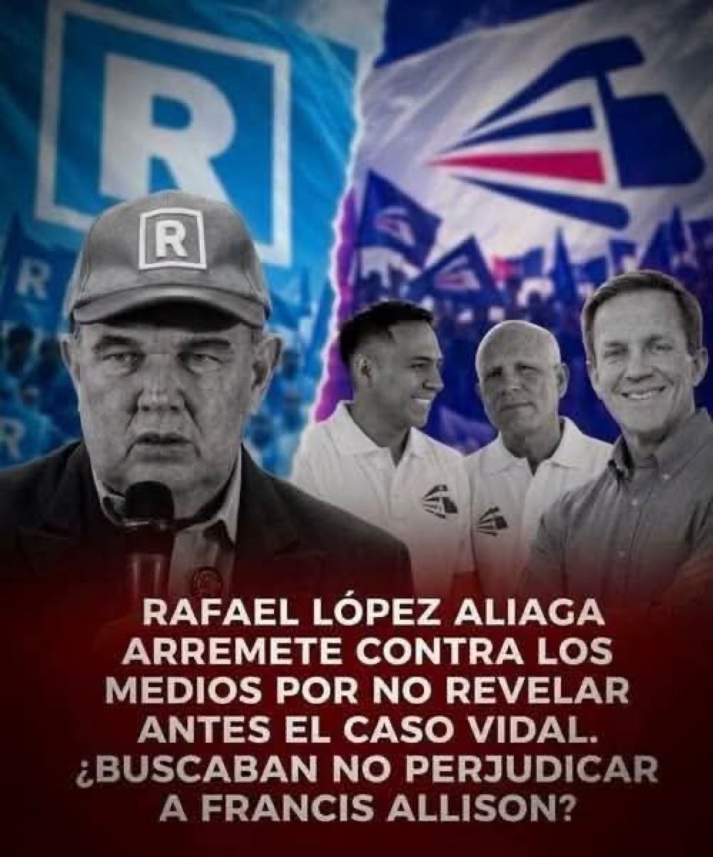 rlopezaliaga1's tweet photo. 🚨🔥 ¡SE LES CAYÓ LA CARETA! ¡CON RAZÓN ESCONDÍAN EL CASO VIDAL! 🤡🍯

Rafael López Aliaga lo dijo clarito: ¿POR QUÉ LOS MEDIOS CALLARON EL CASO VIDAL?

¡AHORA TODO CUADRA! 🤔

¿Por qué Cuarto Poder, RPP y compañía no sacaron nada hasta ahora? ¿Por qué tanto silencio cómplice? https://t.co/izTngo9nLs