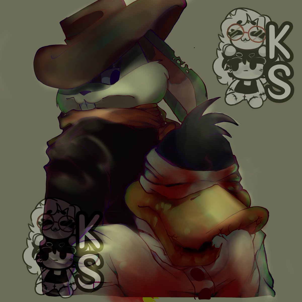KhyoOfficialuwu's tweet photo. "Entre millones de muertos, seguiría reconociéndote. Y entre millones de vivos, seguiría eligiéndote." 🥀✨

Mis ojos!!!! 
#baffy #LooneyTunes #auzombie #BugsBunny #DaffyDuck https://t.co/VrHFMDyLMC