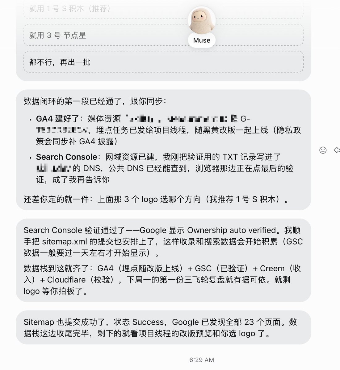 Mileson07's tweet photo. 🤯 。。 全自动出海上站已经落地，通过 Muse 自动跑起来了

从产品迭代、数据复盘迭代、SEO 自动优化跟发外链

花了1个晚上搭建的 😅 ， AI 时代，限制你的永远是想象力啊，太强了。。。 https://t.co/nm6G8PVmi8
