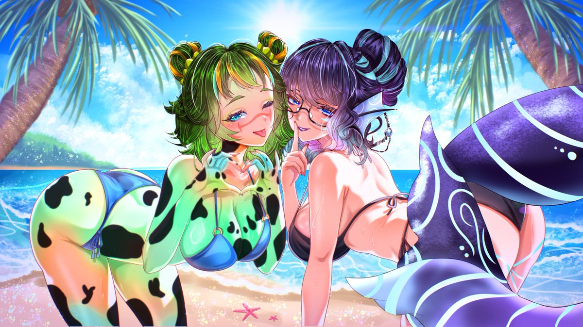 fibbiforg's tweet photo. two wet best friends... what's your next move? 

🎨: raytorin https://t.co/Y4MKOHG0xG